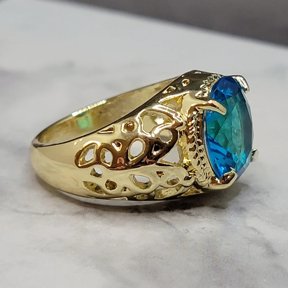 Ring simulated stone